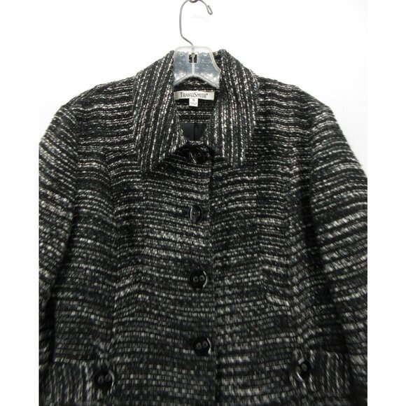 Travel Smith Jacket 10 Tweed Blazer Button Down Textured Boucle Lined - Picture 2 of 10